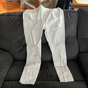 Brand new workout tags white ripped jeans size 16.